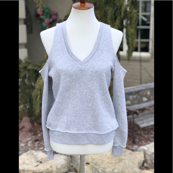 Alternative Tops - Alternative Earth S gray cold shoulder sweatshirt